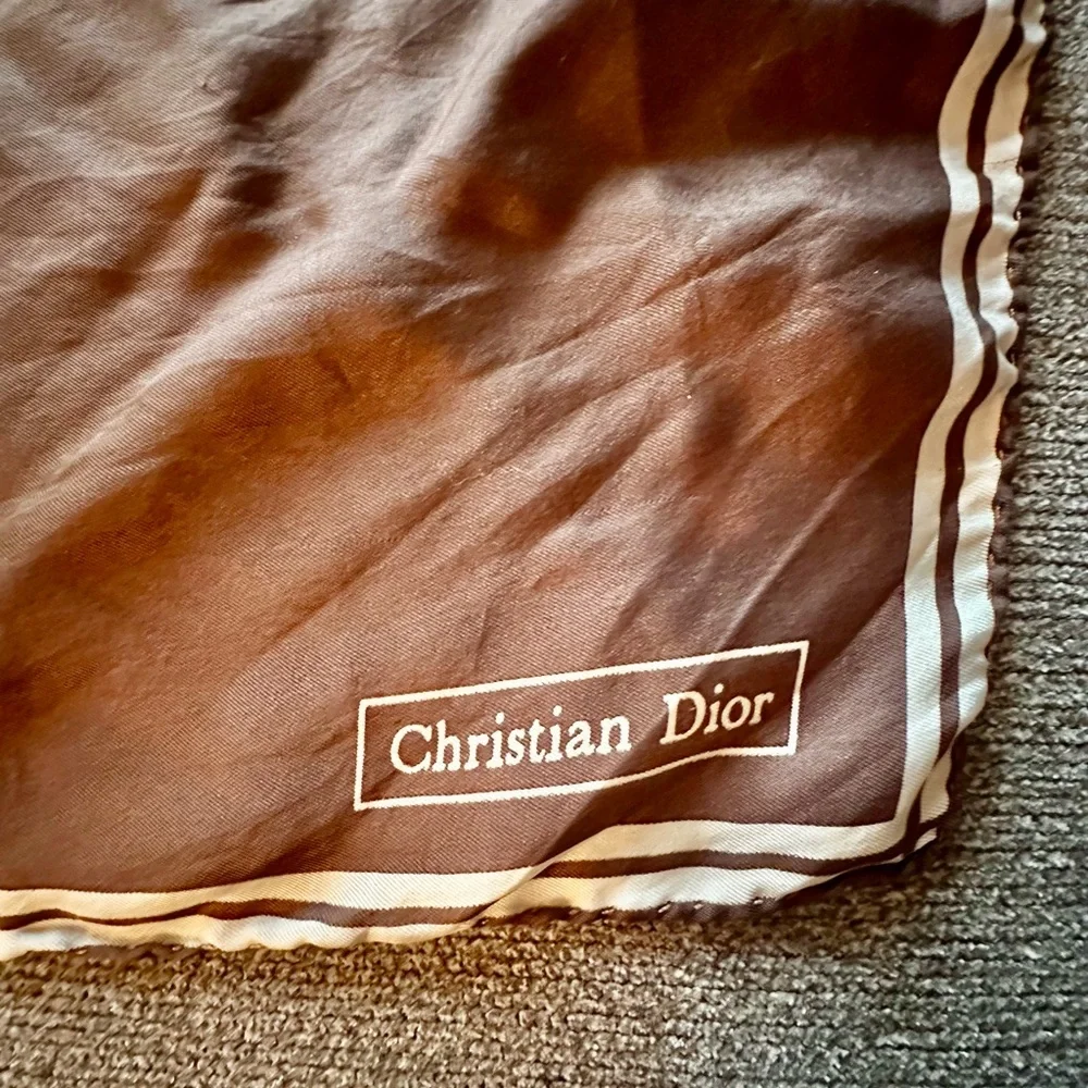 Christian Dior Brown Scarf